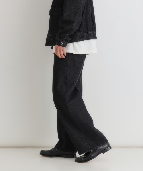 BACK NUMBER(バックナンバー)の「【BACK NUMBER】ルーズストレートジーンズ (リラックスシルエット / 洗練 / カジュアル / 通年仕様)(デニムパンツ・メンズ・ブラック/ダークインディゴブルー・S/M/XL/L)」の19枚目の写真
