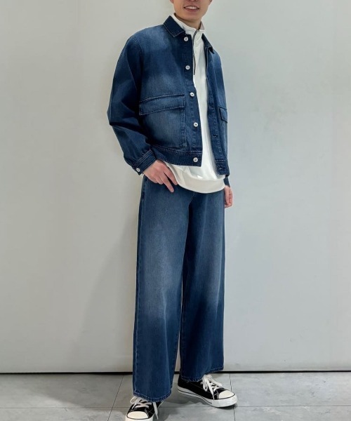 BACK NUMBER(バックナンバー)の「【BACK NUMBER】ルーズストレートジーンズ (リラックスシルエット / 洗練 / カジュアル / 通年仕様)(デニムパンツ・メンズ・ブラック/ダークインディゴブルー・S/M/XL/L)」の3枚目の写真