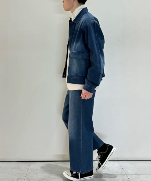 BACK NUMBER(バックナンバー)の「【BACK NUMBER】ルーズストレートジーンズ (リラックスシルエット / 洗練 / カジュアル / 通年仕様)(デニムパンツ・メンズ・ブラック/ダークインディゴブルー・S/M/XL/L)」の4枚目の写真