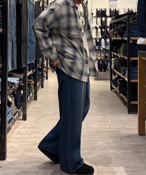 BACK NUMBER(バックナンバー)の「BACK NUMBER(バックナンバー)ルーズストレートジーンズ(デニムパンツ・メンズ・ブラック/ダークインディゴブルー・S/M/XL/L)」の11枚目の写真