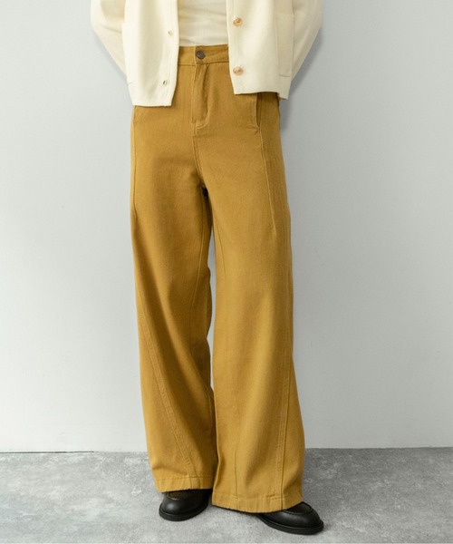 on:nue（オンニュ）の「【on:nue】[着用動画あり！] サイドパネルセミワイドパンツ/2026 SS COLLECTION（その他パンツ・レディース・アイボリー/ベージュ・LARGE/MEDIUM）」の2枚目の写真