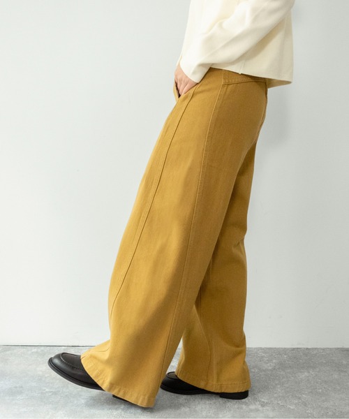 on:nue（オンニュ）の「【on:nue】[着用動画あり！] サイドパネルセミワイドパンツ/2026 SS COLLECTION（その他パンツ・レディース・アイボリー/ベージュ・LARGE/MEDIUM）」の21枚目の写真