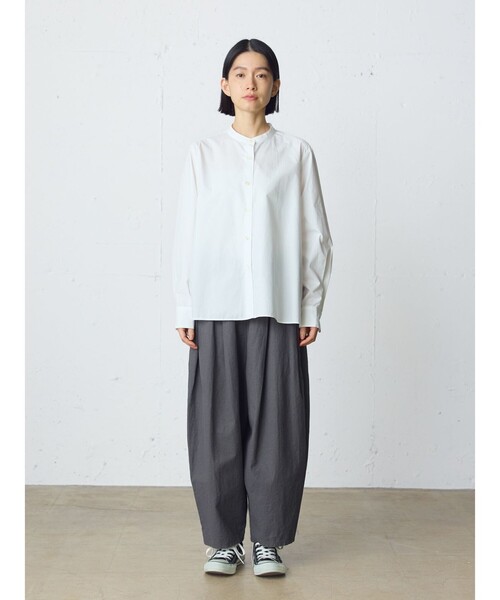 MidiUmi（ミディウミ）の「MidiUmi C/Lワイドイージーテーパードパンツ（その他パンツ・レディース・チャコールグレー/ブラック/キナリ・FREE）」の3枚目の写真