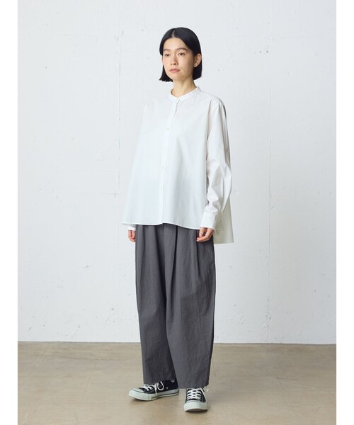 MidiUmi（ミディウミ）の「MidiUmi C/Lワイドイージーテーパードパンツ（その他パンツ・レディース・チャコールグレー/ブラック/キナリ・FREE）」の8枚目の写真