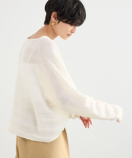 BARNYARDSTORM（バンヤードストーム）の「BARNYARDSTORM / ペーパーボーダーニット（ニット/セーター・レディース・ホワイト系その他/ベージュ系その他/ホワイト・FREE）」の13枚目の写真