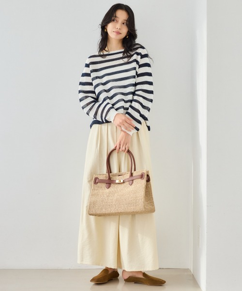 BARNYARDSTORM（バンヤードストーム）の「BARNYARDSTORM / ペーパーボーダーニット（ニット/セーター・レディース・ホワイト系その他/ベージュ系その他/ホワイト・FREE）」の10枚目の写真