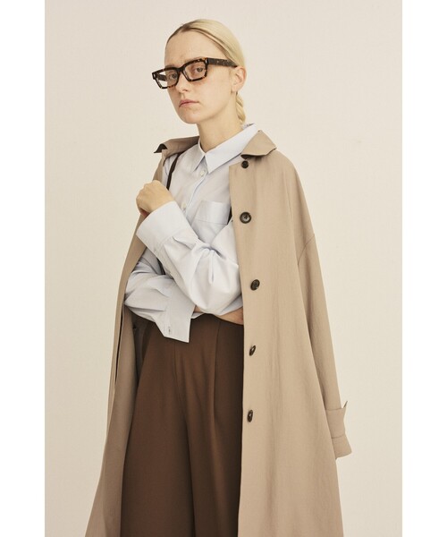 Rouge vif（ルージュヴィフ）の「【2サイズ展開】ステンカラーロングコート/春コート/春服/通勤/大人カジュアル/ベルト付き（ステンカラーコート・レディース・カーキ/ベージュ・36/38）」の18枚目の写真