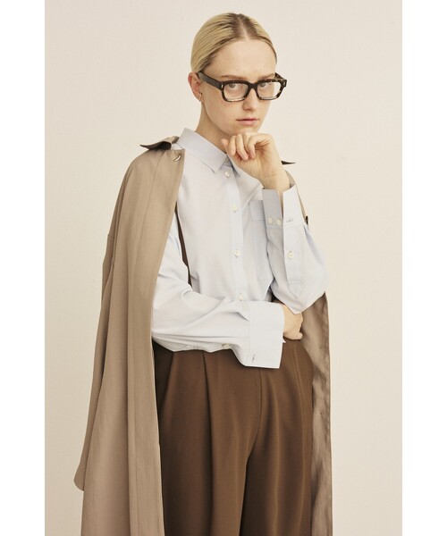 Rouge vif（ルージュヴィフ）の「【2サイズ展開】ステンカラーロングコート/春コート/春服/通勤/大人カジュアル/ベルト付き（ステンカラーコート・レディース・カーキ/ベージュ・36/38）」の19枚目の写真