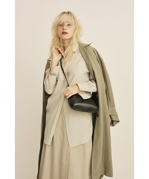 Rouge vif（ルージュヴィフ）の「【2サイズ展開】ステンカラーロングコート/春コート/春服/通勤/大人カジュアル/ベルト付き（ステンカラーコート・レディース・カーキ/ベージュ・36/38）」の20枚目の写真