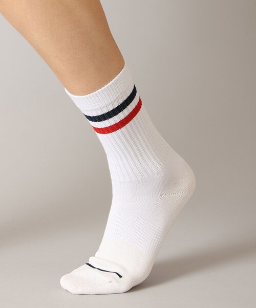 Columbia(コロンビア)の「Columbia/ ゼファーストライドクルーソックス /コロンビア(ソックス/靴下・レディース・ホワイト/ブラック・S/M/L/XL)」の2枚目の写真