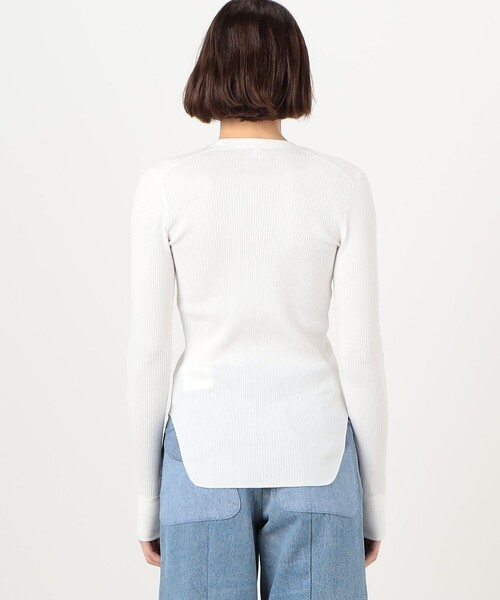 HAKUJI(ハクジ)の「HAKUJI コットン ロングスリーブプルオーバー(Tシャツ/カットソー・レディース・ブラック/ホワイト・FREE)」の6枚目の写真