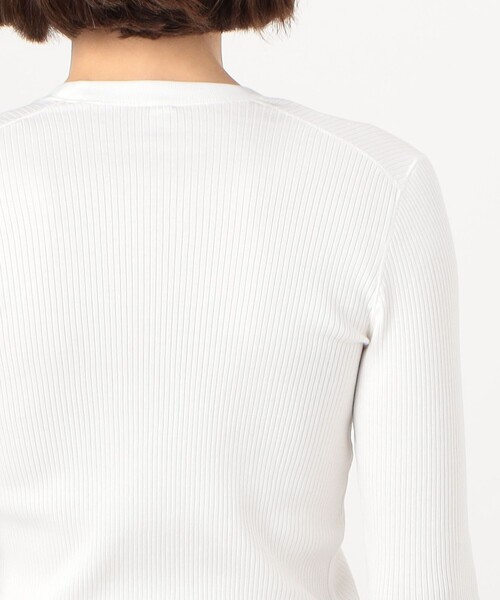 HAKUJI(ハクジ)の「HAKUJI コットン ロングスリーブプルオーバー(Tシャツ/カットソー・レディース・ブラック/ホワイト・FREE)」の8枚目の写真