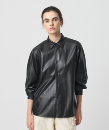 H　BEAUTY&YOUTH UNITED ARROWS | ＜H＞レザーライク シャツ(シャツ/ブラウス)