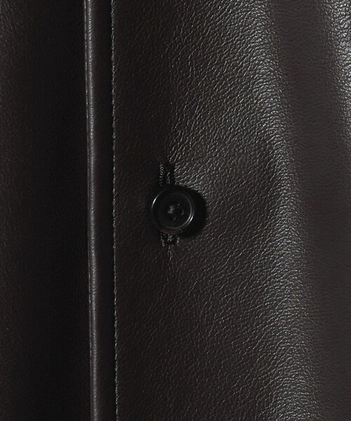 H　BEAUTY&YOUTH UNITED ARROWS（エイチビューティーアンドユースユナイテッドアローズ）の「＜H＞レザーライク シャツ（シャツ/ブラウス・レディース・ブラック/ダークブラウン・M/S）」の14枚目の写真