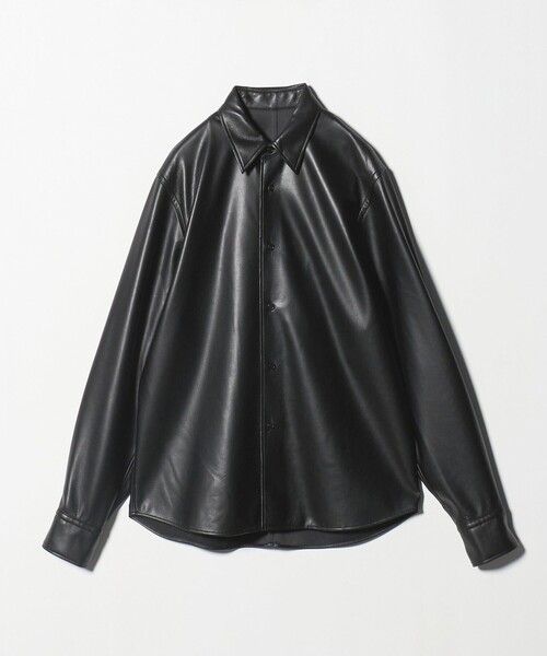 H　BEAUTY&YOUTH UNITED ARROWS（エイチビューティーアンドユースユナイテッドアローズ）の「＜H＞レザーライク シャツ（シャツ/ブラウス・レディース・ブラック/ダークブラウン・M/S）」の15枚目の写真