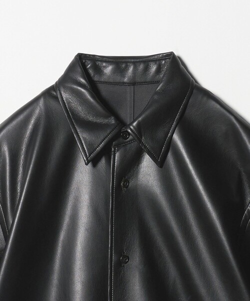 H　BEAUTY&YOUTH UNITED ARROWS（エイチビューティーアンドユースユナイテッドアローズ）の「＜H＞レザーライク シャツ（シャツ/ブラウス・レディース・ブラック/ダークブラウン・M/S）」の17枚目の写真