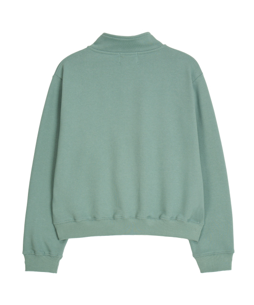 ERER（エルエル）の「Cropped Half Zip-up Colorado Sweatshirt Mint（スウェット・レディース・ミント・F）」の3枚目の写真