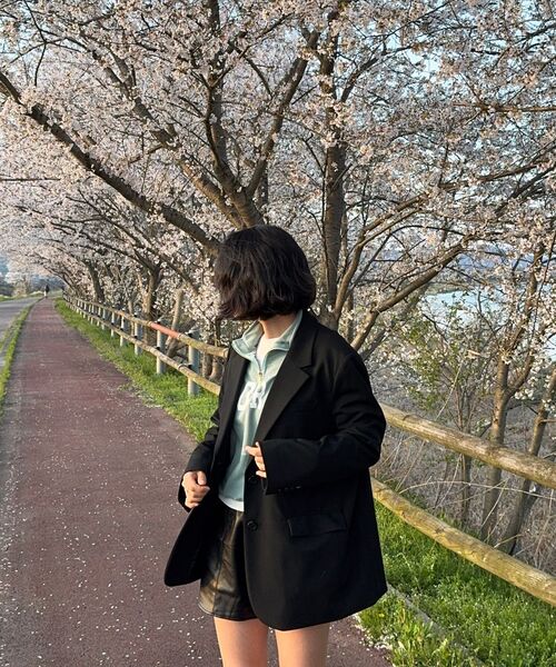 ERER（エルエル）の「Cropped Half Zip-up Colorado Sweatshirt Mint（スウェット・レディース・ミント・F）」の4枚目の写真