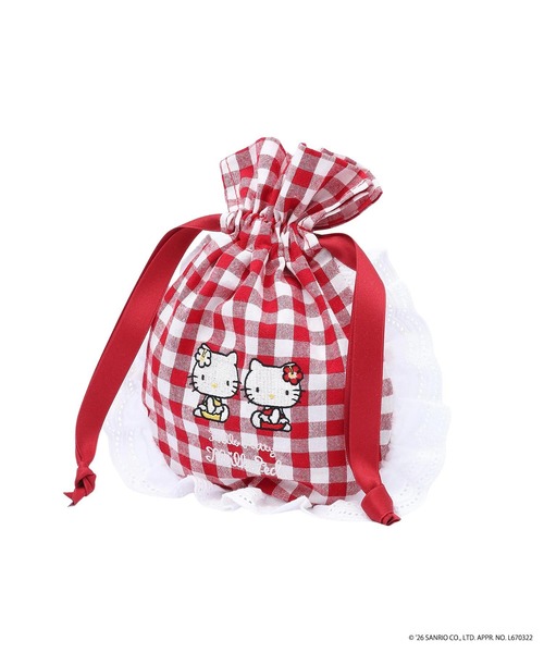sanrio（サンリオ）の「MILKFED. × HELLO KITTY F2F DRAWSTRING POUCH（ポーチ・レディース・レッド/イエロー/ブラック・ONE SIZE）」の3枚目の写真