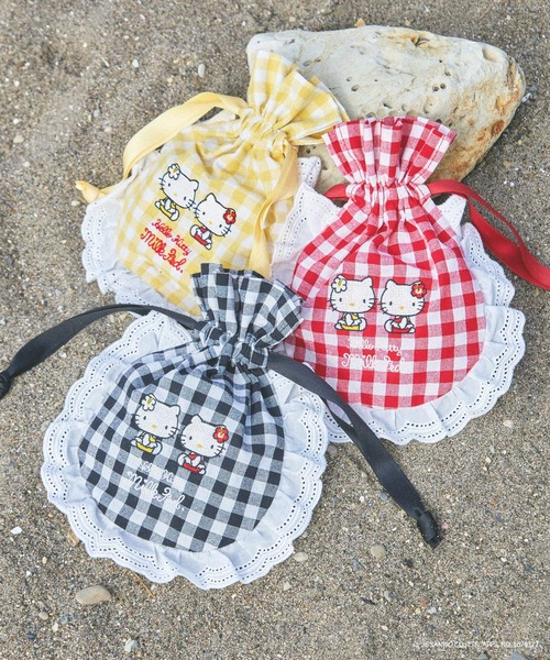 sanrio（サンリオ）の「MILKFED. × HELLO KITTY F2F DRAWSTRING POUCH（ポーチ・レディース・レッド/イエロー/ブラック・ONE SIZE）」の4枚目の写真