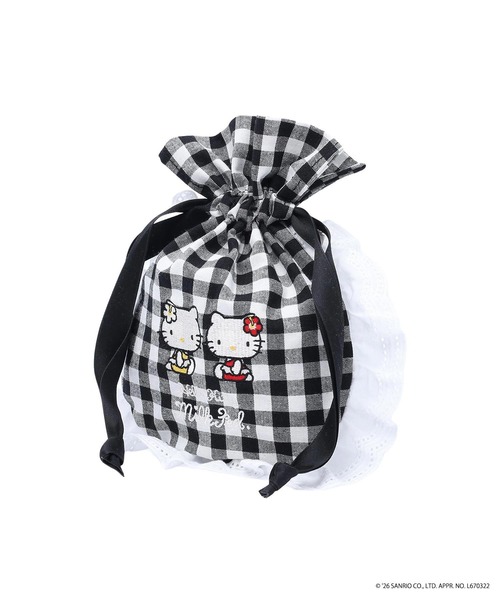 sanrio（サンリオ）の「MILKFED. × HELLO KITTY F2F DRAWSTRING POUCH（ポーチ・レディース・レッド/イエロー/ブラック・ONE SIZE）」の6枚目の写真