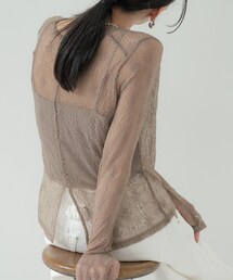 GALLEST（ギャレスト）の「【2WAY】スリットレースプルオーバー（Tシャツ/カットソー）」