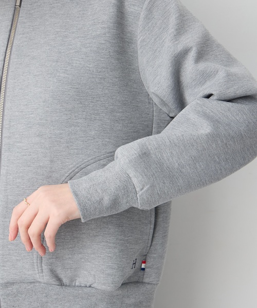 Petit Honfleur（プチオンフルール）の「ダンボールZIPブルゾン（カーディガン/ボレロ・レディース・グレー・L/M）」の12枚目の写真