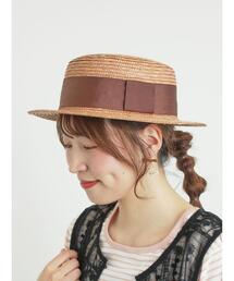 Samansa Mos2 | リボン付きカンカン帽(ハット)