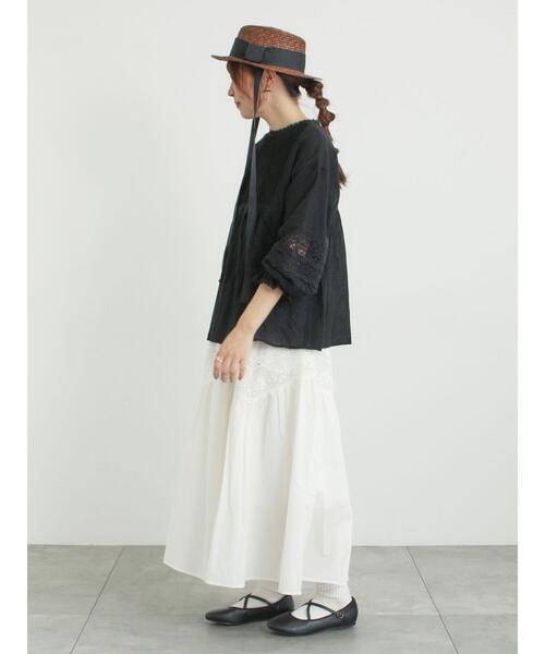 Samansa Mos2（サマンサ モスモス）の「リボン付きカンカン帽（ハット・レディース・ベージュ/ブラウン・F）」の5枚目の写真