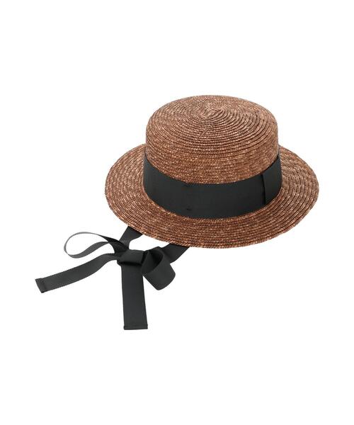 Samansa Mos2（サマンサ モスモス）の「リボン付きカンカン帽（ハット・レディース・ベージュ/ブラウン・F）」の12枚目の写真