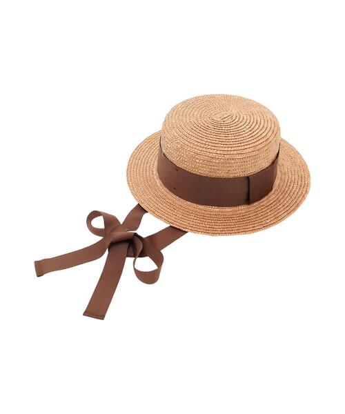 Samansa Mos2（サマンサ モスモス）の「リボン付きカンカン帽（ハット・レディース・ベージュ/ブラウン・F）」の13枚目の写真