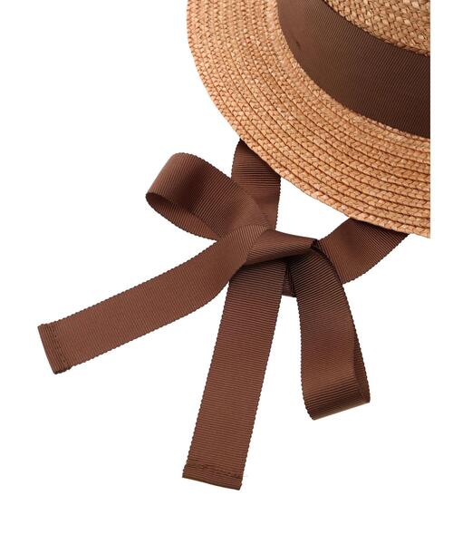Samansa Mos2（サマンサ モスモス）の「リボン付きカンカン帽（ハット・レディース・ベージュ/ブラウン・F）」の17枚目の写真