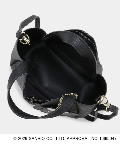 index（インデックス）の「◆【ポムポムプリン】2WAY軽量合皮ミドルバッグ（トートバッグ・レディース・ブラック/アイボリー/イエロー・00）」の10枚目の写真