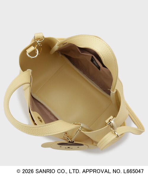 index（インデックス）の「◆【ポムポムプリン】2WAY軽量合皮ミドルバッグ（トートバッグ・レディース・ブラック/アイボリー/イエロー・00）」の11枚目の写真