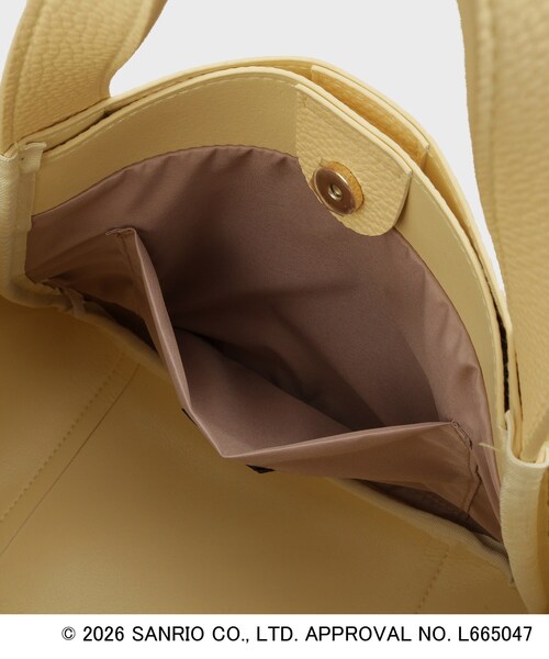 index（インデックス）の「◆【ポムポムプリン】2WAY軽量合皮ミドルバッグ（トートバッグ・レディース・ブラック/アイボリー/イエロー・00）」の14枚目の写真