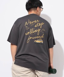 Tシャツ 半袖 メンズ 大きいサイズ ヒヤテック バックプリント クルーネック B＆T CLUB (ビーアンドティークラブ)