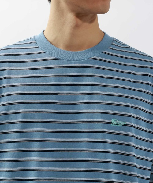 BAYFLOW(ベイフロー)の「ボーダービッグTシャツ(Tシャツ/カットソー・メンズ・ネイビー/グレー/ブルー・LARGE/MEDIUM)」の5枚目の写真