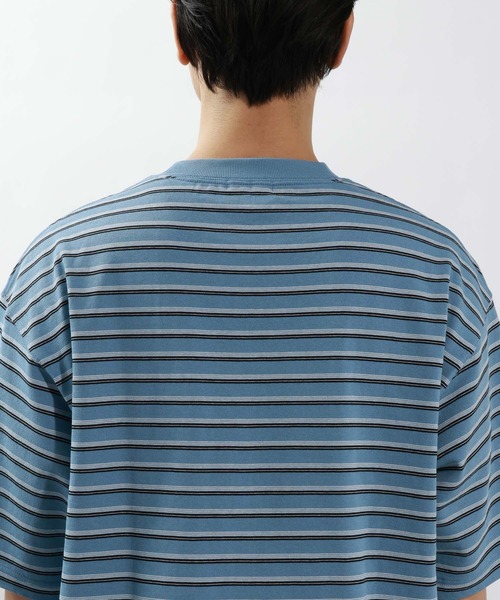 BAYFLOW(ベイフロー)の「ボーダービッグTシャツ(Tシャツ/カットソー・メンズ・ネイビー/グレー/ブルー・LARGE/MEDIUM)」の6枚目の写真