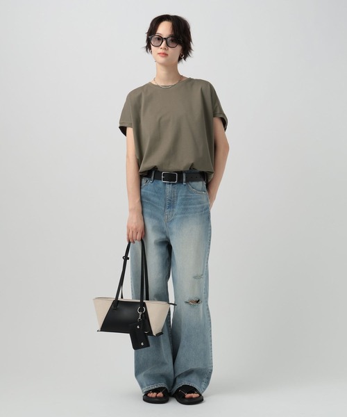 kakatoo（カカトゥ）の「【kakatoo(カカトゥ)】横長コンビトート（ハンドバッグ・レディース・ブラウン/ブラック・FREE）」の3枚目の写真