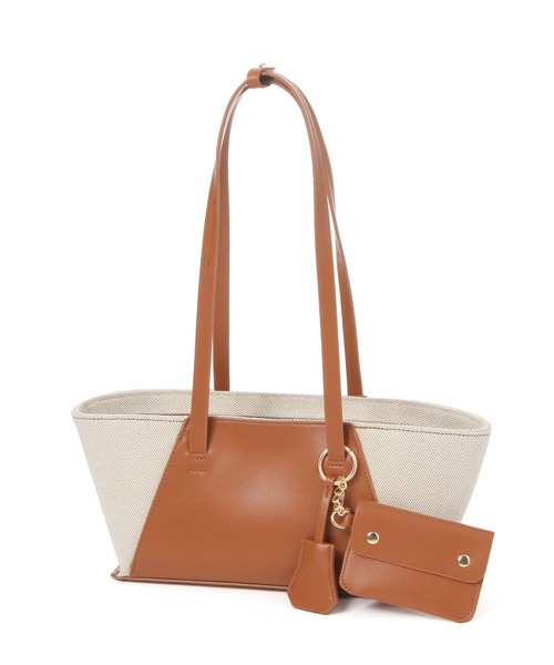 kakatoo（カカトゥ）の「【kakatoo(カカトゥ)】横長コンビトート（ハンドバッグ・レディース・ブラウン/ブラック・FREE）」の5枚目の写真