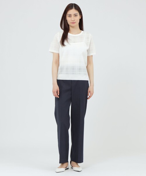 Paul Stuart(ポールスチュアート)の「【WEB・一部店舗限定/ウォッシャブル】ドライオックス パンツ(その他パンツ・レディース・ネイビー/ベージュ/ブルー・4/8/6)」の5枚目の写真