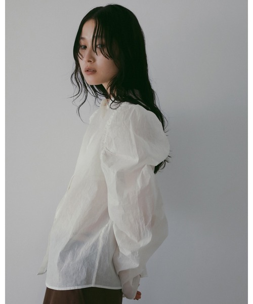 anuke（アンヌーク）の「2way Cottonorgandy Blouse（シャツ/ブラウス・レディース・アイボリー/ブラック・FREE）」の3枚目の写真