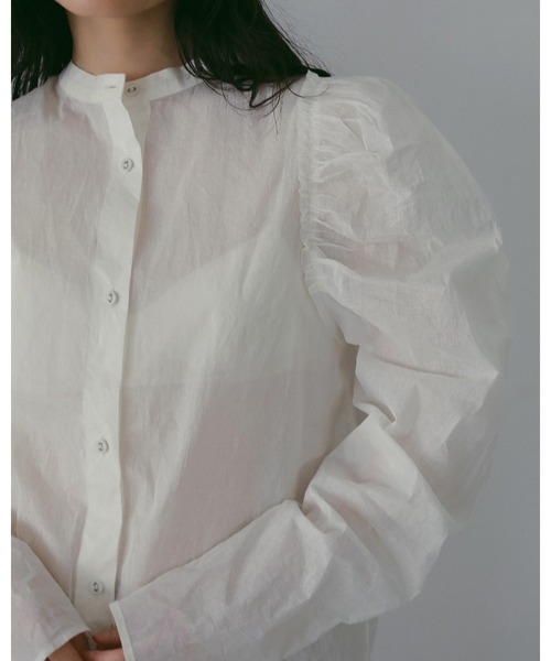 anuke（アンヌーク）の「2way Cottonorgandy Blouse（シャツ/ブラウス・レディース・アイボリー/ブラック・FREE）」の4枚目の写真