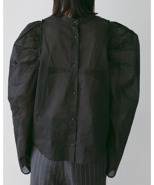 anuke（アンヌーク）の「2way Cottonorgandy Blouse（シャツ/ブラウス・レディース・アイボリー/ブラック・FREE）」の8枚目の写真