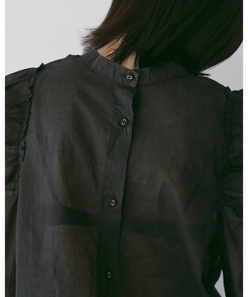 anuke（アンヌーク）の「2way Cottonorgandy Blouse（シャツ/ブラウス・レディース・アイボリー/ブラック・FREE）」の9枚目の写真