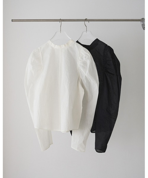 anuke（アンヌーク）の「2way Cottonorgandy Blouse（シャツ/ブラウス・レディース・アイボリー/ブラック・FREE）」の10枚目の写真