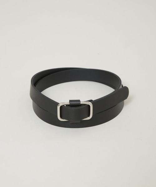 NANO universe（ナノユニバース）の「無段階調整 スクエア型バックル2cm幅ベルト（ベルト・レディース・ブラック/ブラウン/キャメル・F）」の6枚目の写真