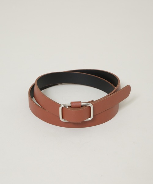 NANO universe（ナノユニバース）の「無段階調整 スクエア型バックル2cm幅ベルト（ベルト・レディース・ブラック/ブラウン/キャメル・F）」の5枚目の写真
