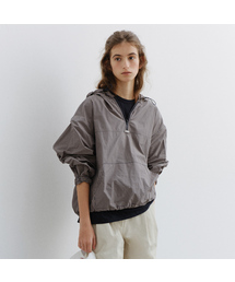 Check hoodie anorak
