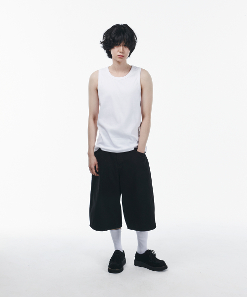 SIGNATURE（シグネチャ）の「リブドスリーブレスTシャツ[ホワイト]（Tシャツ/カットソー・レディース・その他・MEDIUM/LARGE）」の2枚目の写真